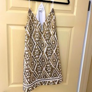 Saylor Talli Bronze Party Dress…never worn! Sooo cute…Size Large